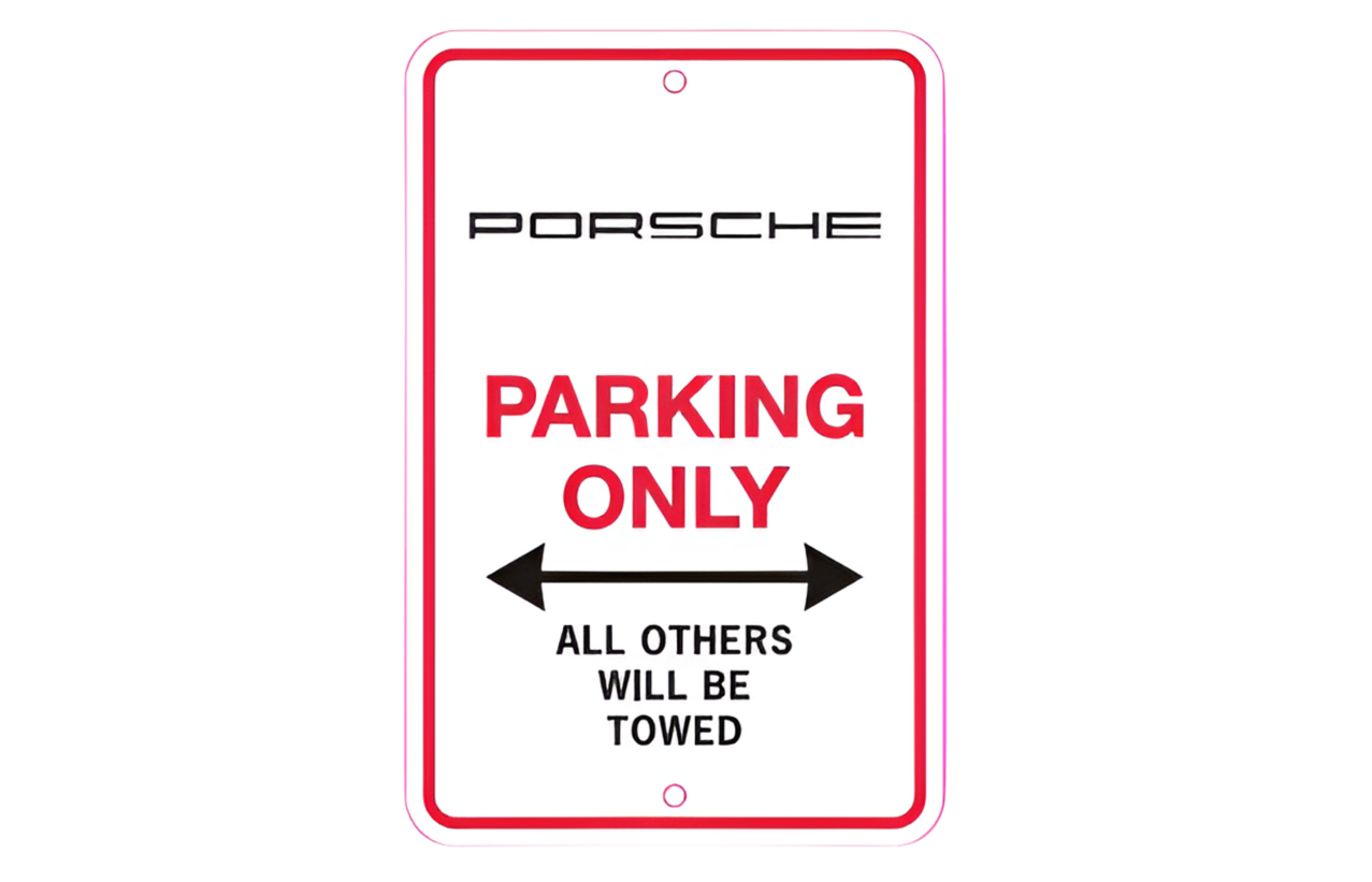Porsche Parking Sign