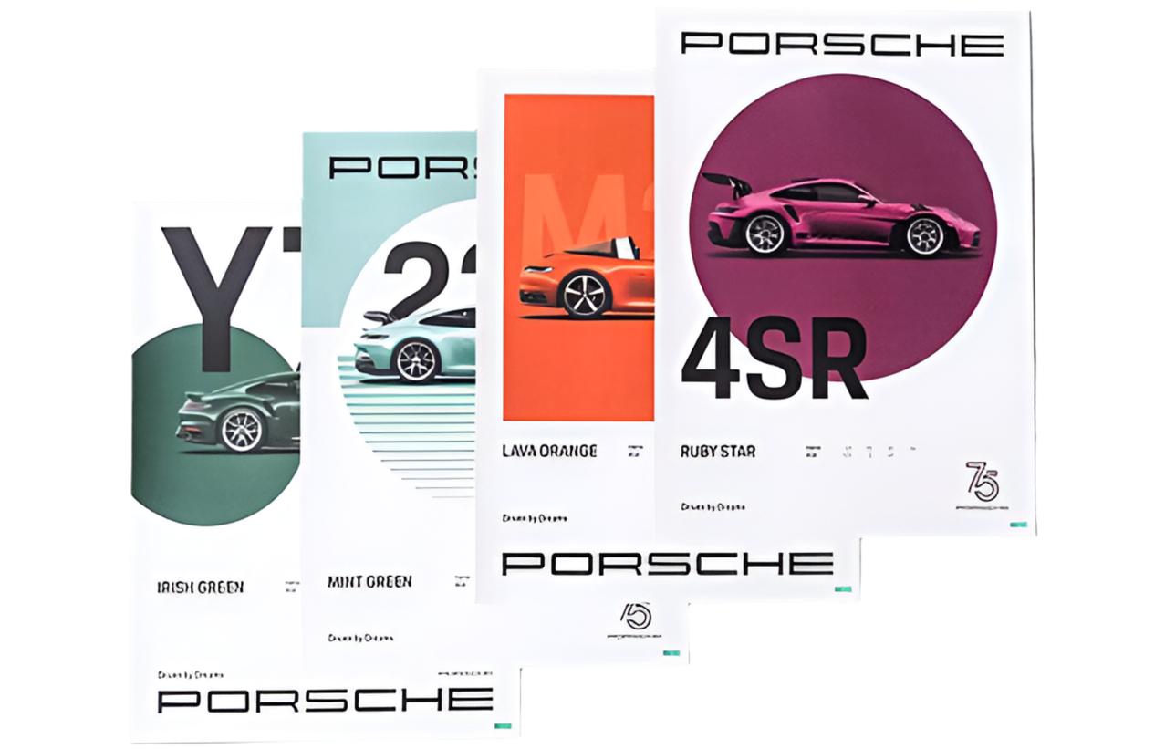 Porsche 75 years Poster Set- Driven By Dreams