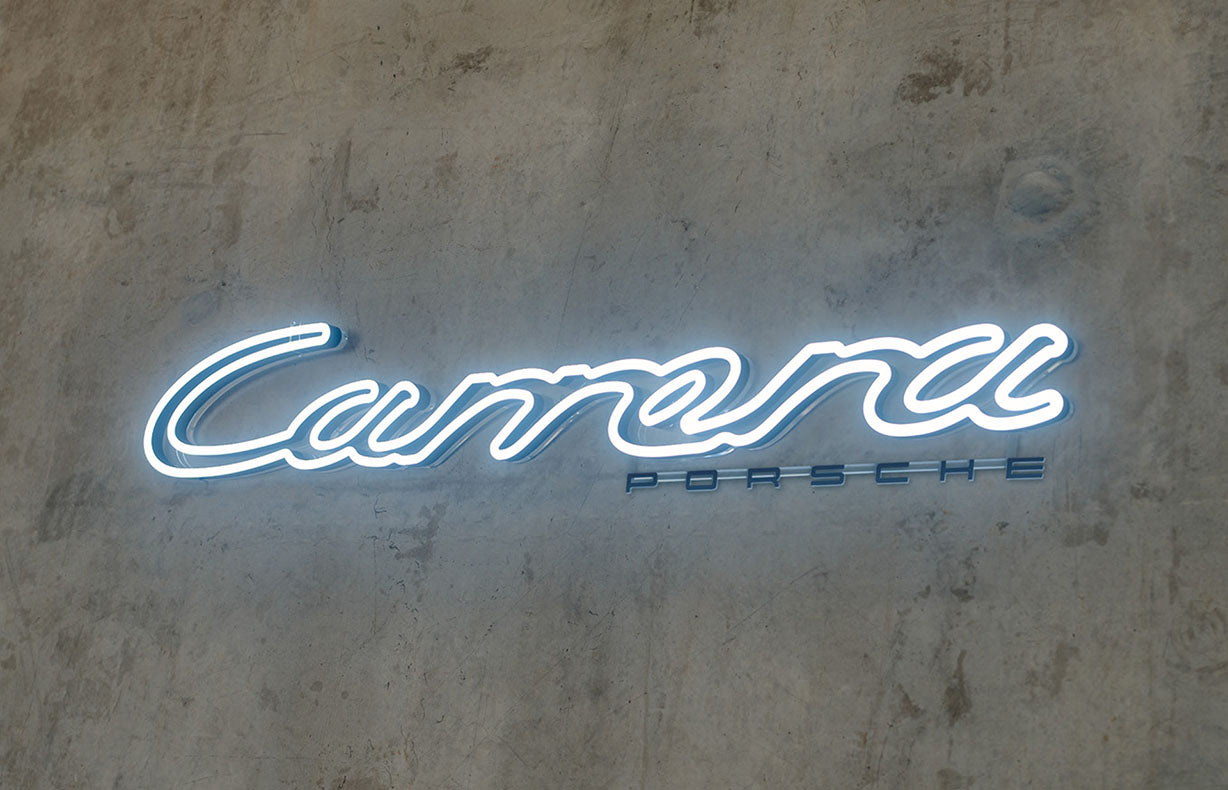 Porsche Illuminated "Carrera" Sign
