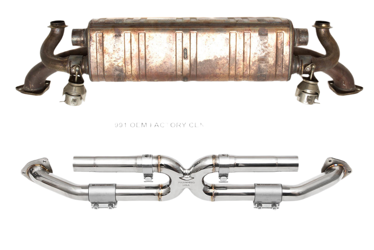 Porsche 991 Carrera Center Muffler Bypass X-Pipe (Non-Valved Exhaust)(2012-2016)