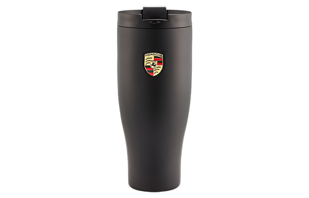 Porsche XL Thermos Mug - Black