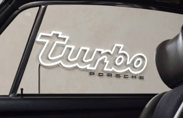 Porsche Illuminated "Turbo" Sign