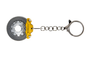 Porsche Brake Disc Keychain- Yellow