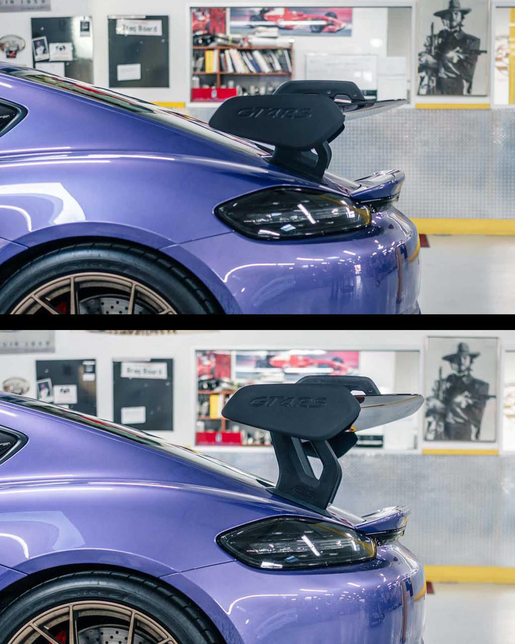 Porsche 718 GT4 RS CUP Car Style Wing Risers (2022+)